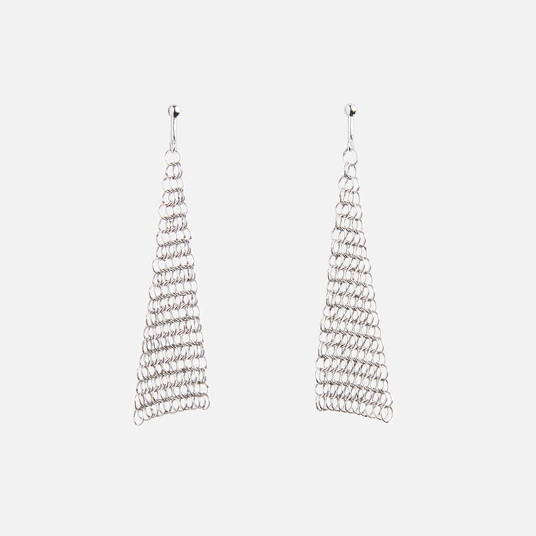 B triangle earrings