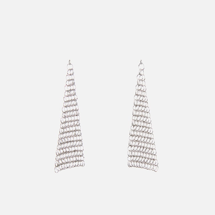 B triangle earrings