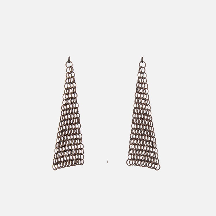 B triangle earrings