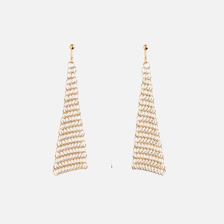 B triangle earrings