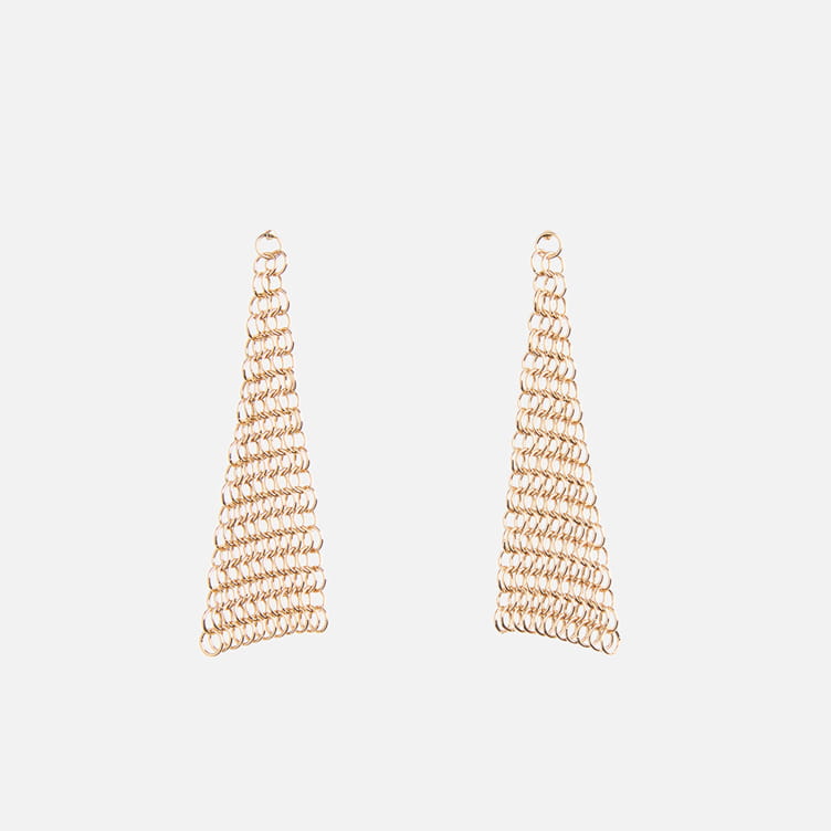B triangle earrings
